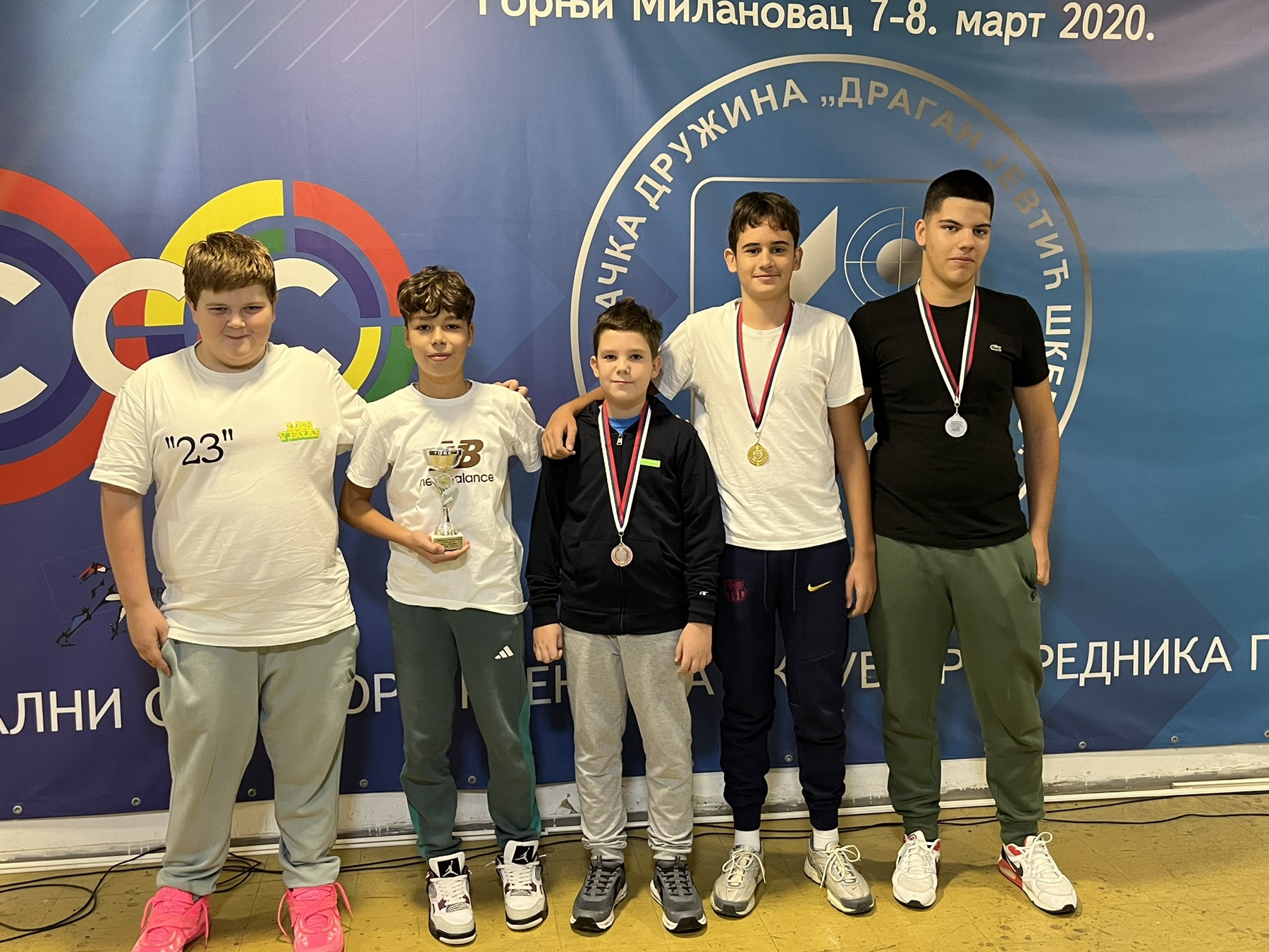 Општинско такмичење у стрељаштву, прво место за дечаке, 20.10.2026.